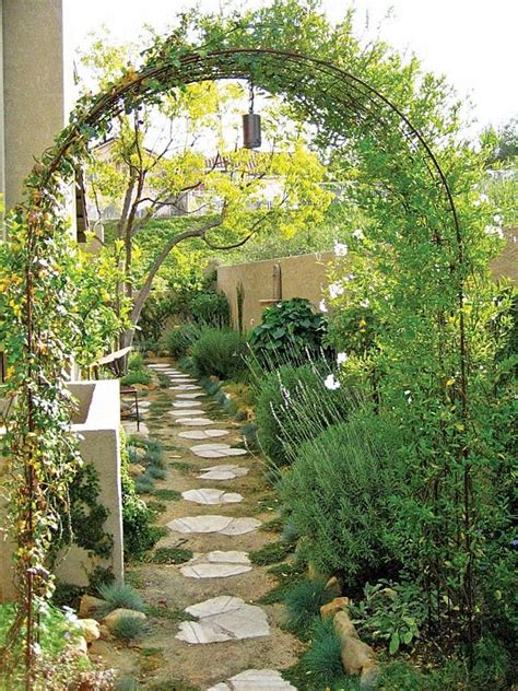 This garden uses black bamboo fencing rolls and large diameter bamboo poles. 30 Unique Garden Design Ideas
