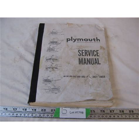 Plymouth Service Manual 1946 1954 Bodnarus Auctioneering