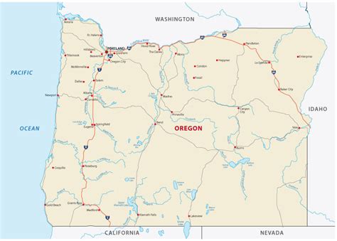 Map Of Oregon Guide Of The World