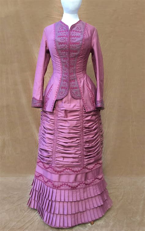 Victorian Dress 1880 Day Dress Walking Dress Etsy