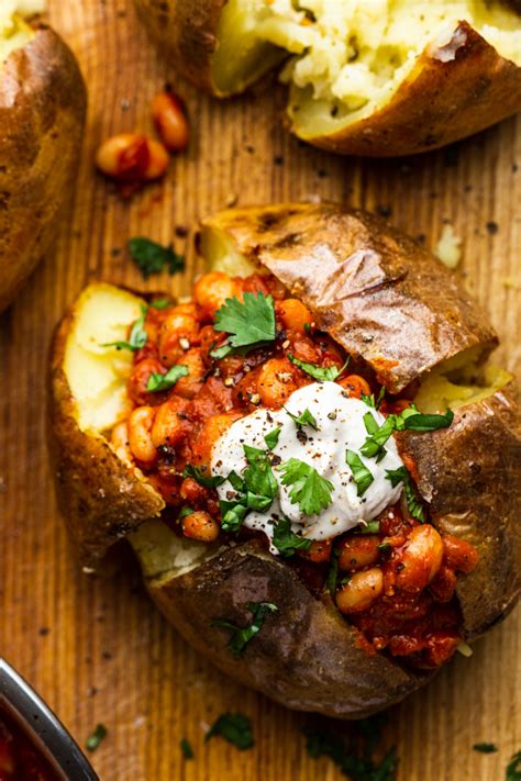Baked Potatoes With Smoky Beans Lazy Cat Kitchen