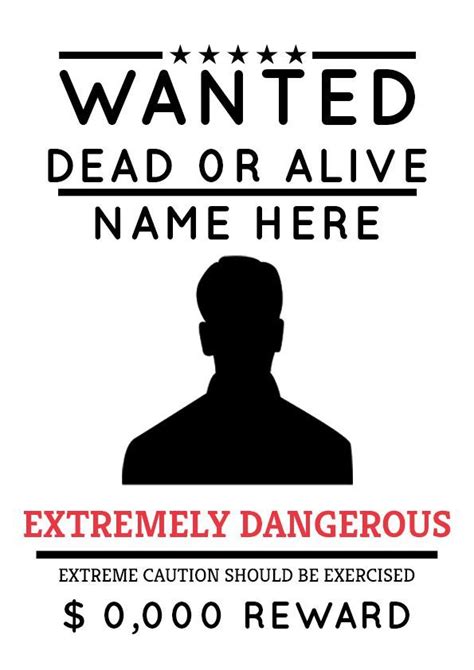 Free Wanted Poster Template 25 Customizable Design Templates