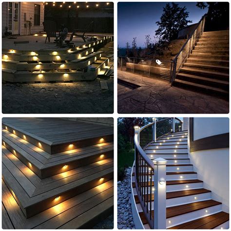10pcs Led Deck Step Stair Light Outdoor Garden Yard Lighting Low