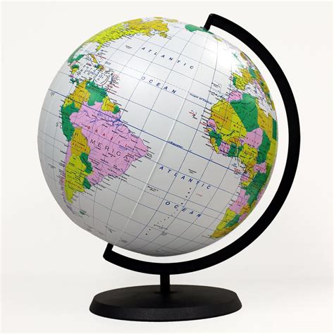 Educational Inflatable Globe Of The World 12 Inch Blow Up