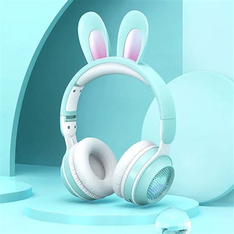 Rabbit Ears Headphones Cute Headphones Headphones With Microphone