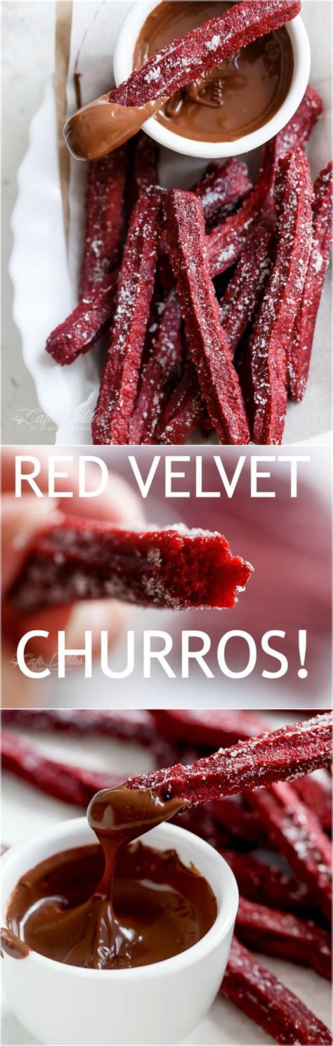 The Best Red Velvet Churros Baked Video Cafe Delites Churros