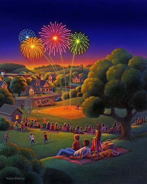 Fourth Of July Painting By Robin Moline Pixels