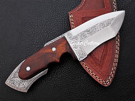 100 Custom Handmade D2 Steel Engraved Bolster Blade And