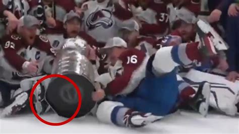 Colorado Avalanche Break Stanley Cup Minutes After Winning Nhl Finals