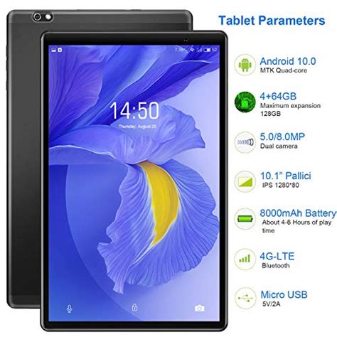10 Inch Tablet Android 100 Octa Core 15ghz Tablets 64gb Rom 128gb
