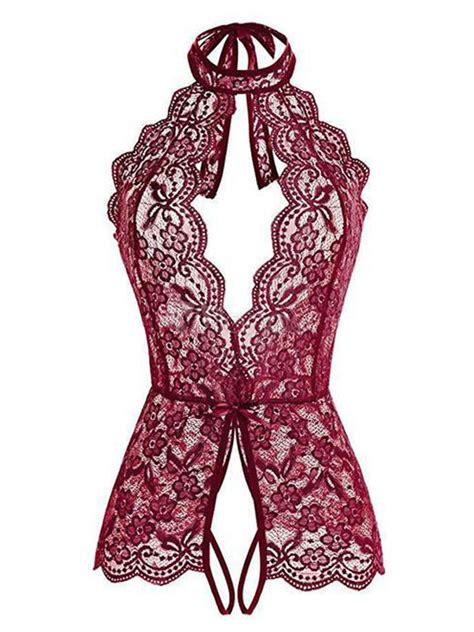 teddies lingerie purple lace sheer polyester sexy teddies for women