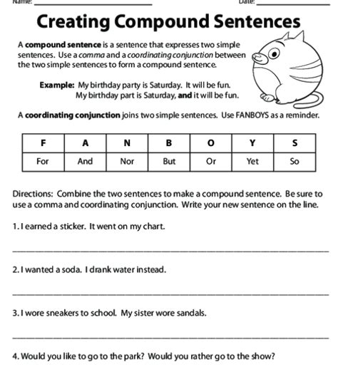 Welcome to esl printables, the website where english language teachers exchange resources: English Worksheets For Grade 6 Conjunctions - Download ...
