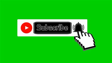 Green Screen Subscribe Button Simple Only Youtube