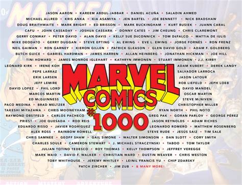 Marvel Announces Creative Teams For Marvel Comics 1000 — Major