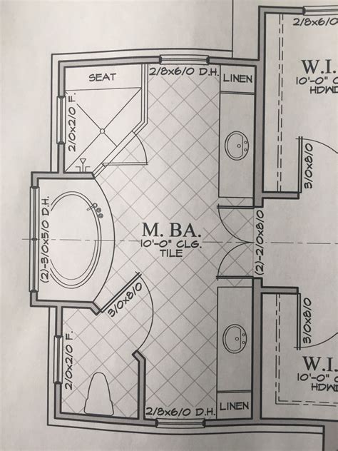 Master Bathroom Floor Plans With Walk In Shower And Tub Floorplans Click