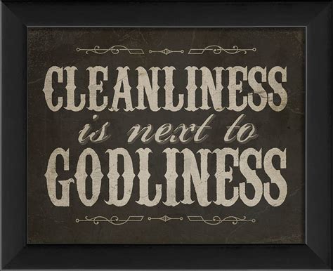 Cleanliness Is Next To Godliness Framed Textual Art Painted Cottage