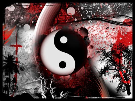 Red Yin Yang Cool Wallpapers Black And White Red And White Wallpaper