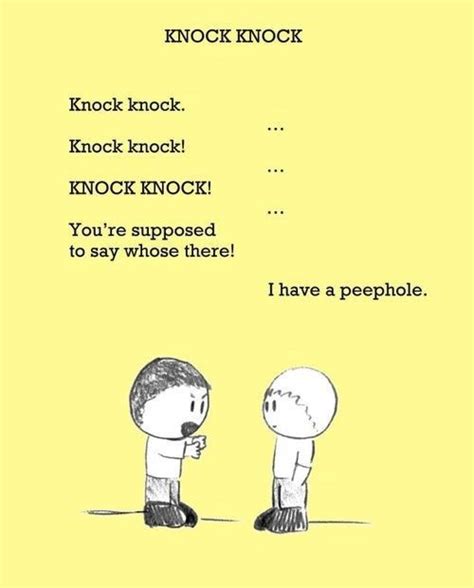 How To Thwart The Dreaded Knock Knock Joke Funny Knock