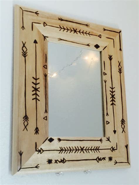 Unique and elegant driftwood picture frames and wood frames crafted from other types of recycled wood. Wood Burning Mirror by EskimoStyle on Etsy | Wood burning ...