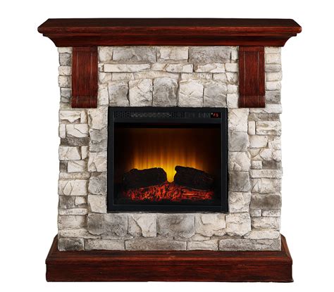 Bold Flame 40 Inch Faux Stone Electric Fireplace In Tangrey