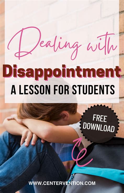 Dealing With Disappointment Lesson And Printable Social Emotional