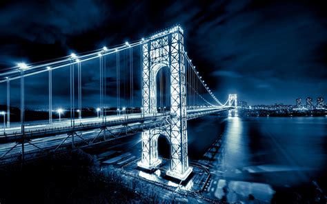 Wallpaper George Washington Bridge New Jersey Manhattan