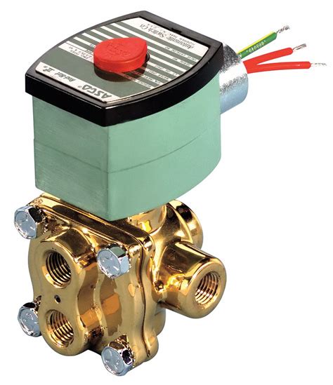 Redhat 120v Ac Brass Solenoid Valve With Manual Operator 38 Pipe