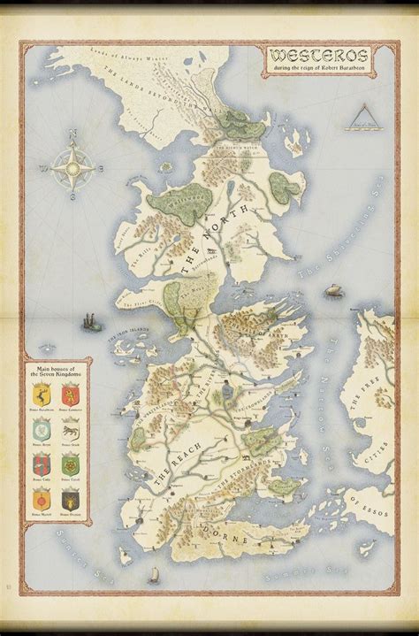 Map Of Westeros Game Of Thrones On