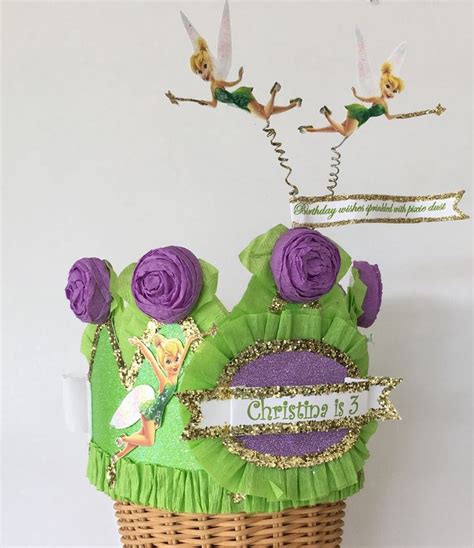 Tinkerbell Birthday Crown Tinkerbell Birthday Hat Princess Etsy In
