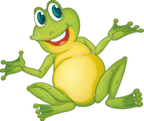Funny Frog Aquatic Green Character Vector Aquatic Green Character