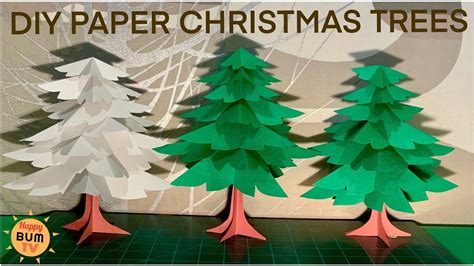 Easy Diy 3d Paper Christmas Trees For Office Home Decoration Youtube