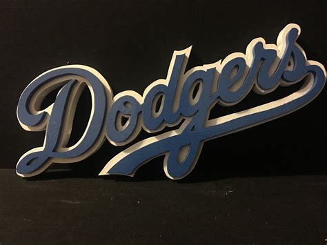 Los Angeles Dodgers Wood Sign Script Etsy