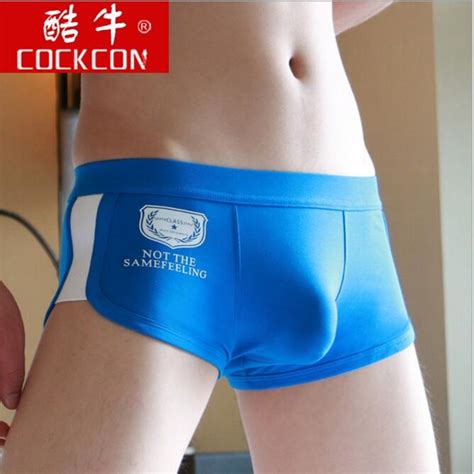 4pcslot New Cockcon Mens Underwear Boxer Fashionable Youth U Convex Cotton Underwear