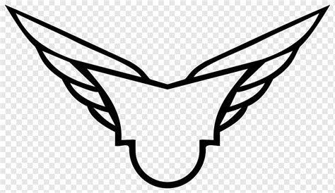 Black Wings Logo Wing Badge White Symmetry Monochrome Png Pngwing