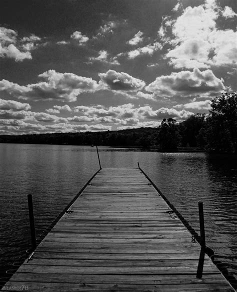 Dock In Black And White Photograph By Ryan Brasier