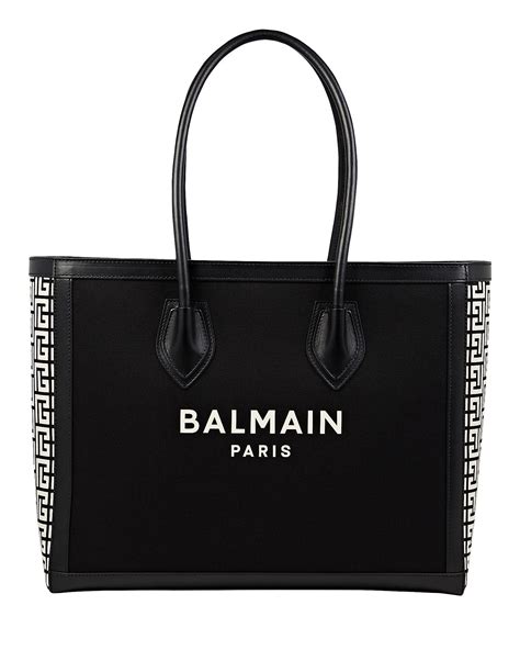 Balmain B Army Logo Shopper Tote Bag In Black Lyst