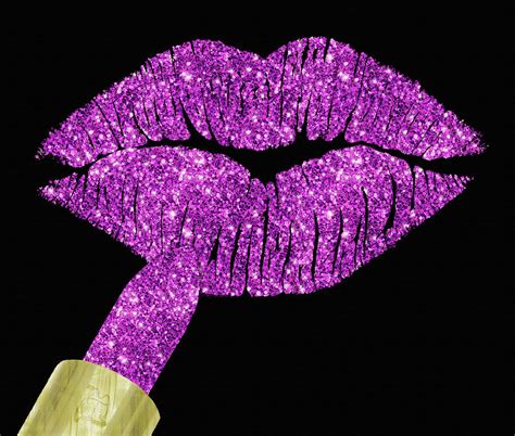 Pink Glitter Lipstick Digital Art By Tina Lavoie Pixels