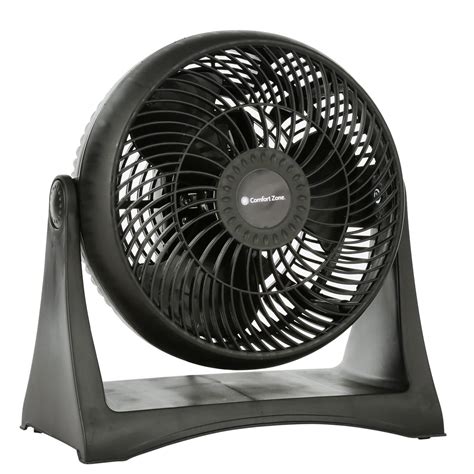 Comfort Zone 8 3 Speed High Velocity Turbo Fan Black