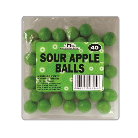 Sour Apple Balls X40 Candykidz Megastore