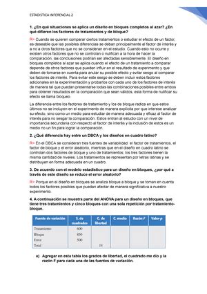 La Familia De Dise Os Experimentales Para Comparar Tratamientos