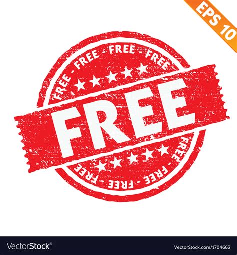 Stamp Sticker Free Collection Eps10 Royalty Free Vector