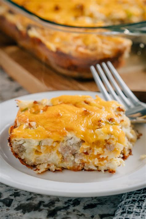 Sausage And Hash Brown Breakfast Bake The Recipe Life