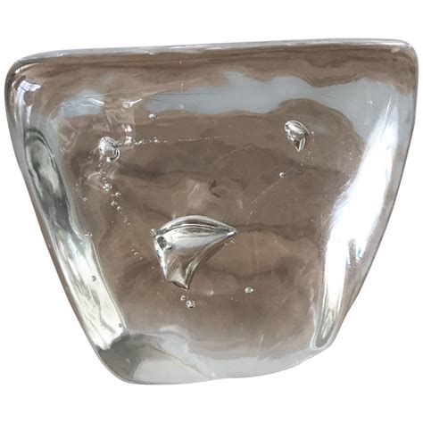 Murano Clear Glass Paperweight With Bubble Inclusions At 1stdibs Clear Glass Paperweights With