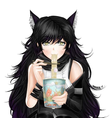 Blake Belladonna Eating Ramen [nagaia] R Rwby