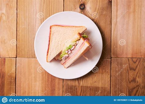 Close Up Of Fresh Sandwich Stock Image Image Of Fast 135703831