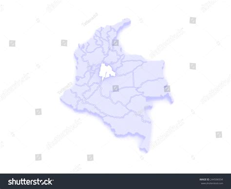 Map Cundinamarca Colombia 3d Stock Illustration 244596934 Shutterstock