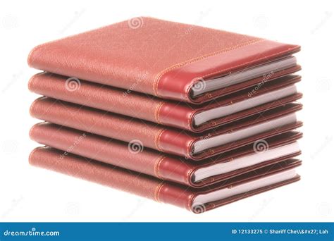 Stack Of Diaries Isolated Stock Image Image Of Planner 12133275