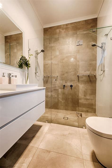If you're struggling for ideas to get the most out of this small space then this guide is ideal for you. Evandale ensuite bathroom: neutral tones are simple yet ...