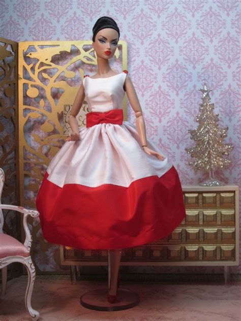 Peppermint Party Dress Etsy Barbie Dress Barbie Bridal Doll Dress