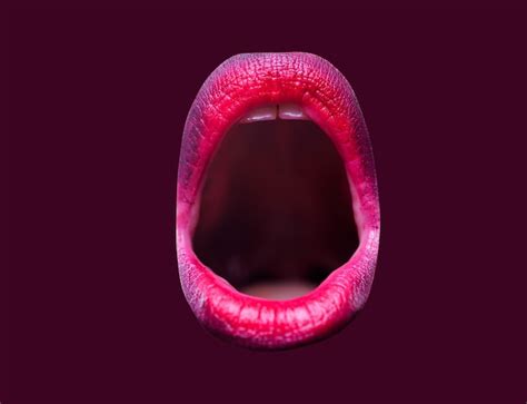 Premium Photo Open Mouth Woman Close Up Sexy Red Female Lips Sensual Open Mouth Isolated Lip